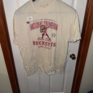 Ohio State Buckeyes 2021 Football Champions Cream T-Shirt